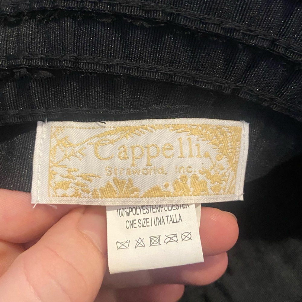 Cappelli Straworld Black Foldable Sun Hat - Picture 5 of 8